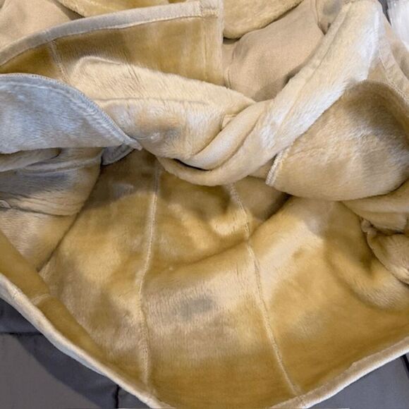 MaxMara Faux Shearling Lined Coat Double Breasted Hooded Plush Size Small - Picture 5 of 10